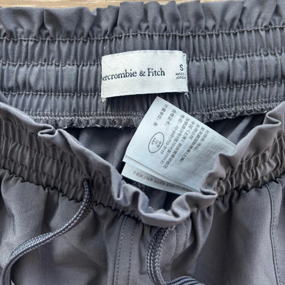 Abercrombie & Fitch Gray High Elastic Drawstring Waist Jogger Pants Sz Small - Picture 5 of 6